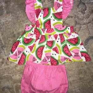 Ric Rac Ruffles Watermelon Bubble Set